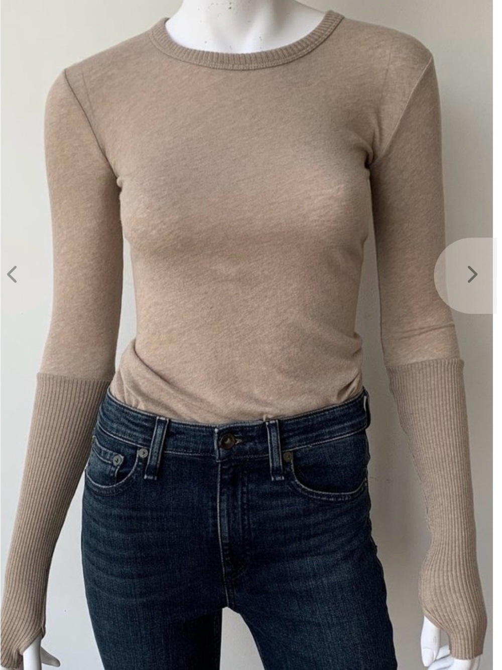 ENZA COSTA Cashmere Cuffed
Crew Top Womens